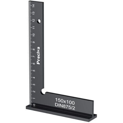 Equerre Menuisier, Preciva 150x100mm Aluminium Précision Angle Droit Bloc Règle avec Échelle, Fausse Equerre Charpentier Metal pour Machines Mettre en Place et Laboratoire Utilisation (1/5)