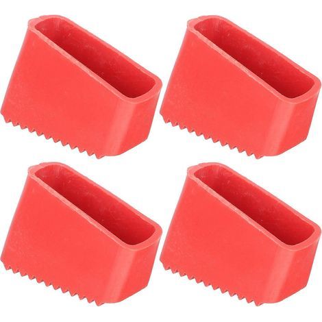 Lot de 4 embouts de pieds d'échelle en caoutchouc antidérapants.-5.50X3.80X2.50CM-Red (1/3)