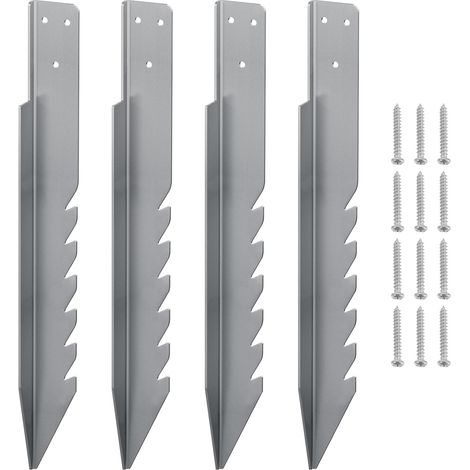 4Pcs Ancrages au Sol pour Balançoire, Ancrage de Jardin, Fixations de Balançoire, résistantes à l'usure, Galvanisées, Coupe Vent, Imperméables, 420 mm (1/5)