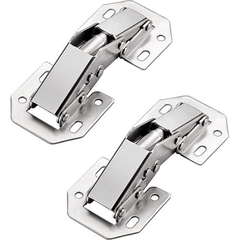 2 Pièces 90 Degrés Petit Caché D'armoires De Cuisine/Armoire Cintrées Charnières, pour Épaisseur du Panneau de Porte 816mm (1/5)