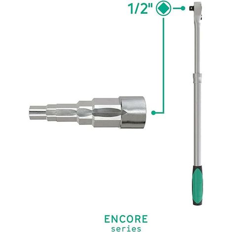 Llave de montaje escalonada universal - Con vaso cuadrado de 1/2" - 5 tamaños para sanitarios y radiadores (1/4)