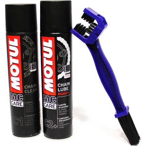 Motul C1 Road+ Chain Clean C2+ Grasso spray per spazzole - Kit moto per moto (1/5)