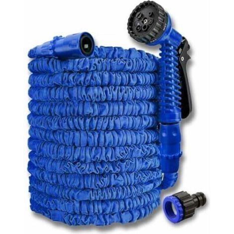 Tuyau d'arrosage, 100ft/30m Tuyau d'arrosage Extensible Tuyau Flexible Tuyau Extensible avec 7 Têtes de Pulvérisation Multifonctionnelles pour Jardinage, Laver la Voiture, Arroser (1/5)