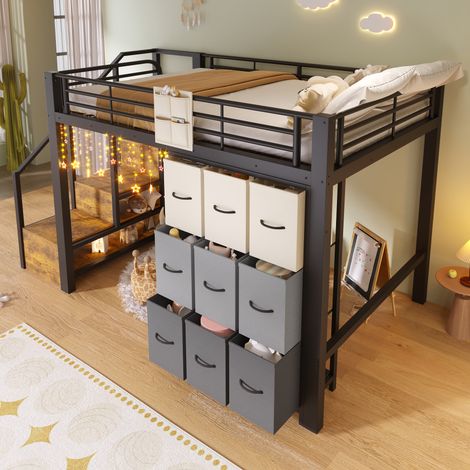 Meuble TV Mosaïque naturel 170 cm – 3 portes + tiroir, pieds métalliques, niche ouverte, aspect bois (1/5)