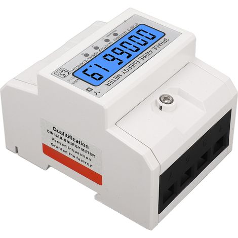 Compteur électrique triphasé 4 fils, écran LCD rétroéclairé, 10-100A, 230V/400V AC, moniteur de consommation d'énergie. (1/5)