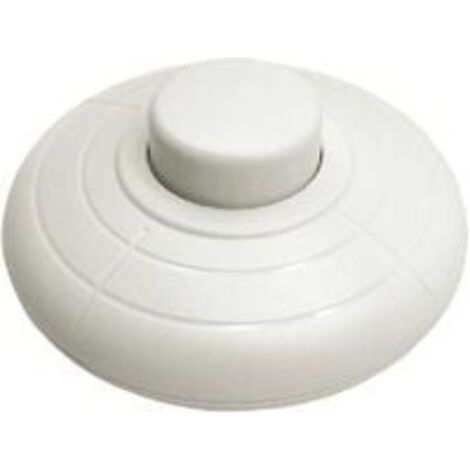 1 Pcs Interrupteur à pied rond Blanc Interrupteur à commande au pied pour Lampadaire Et Lampe De Table (1/5)