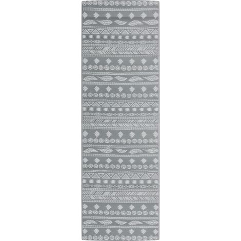 vidaXL Außenteppich Grau 80x250 cm PP (1/5)