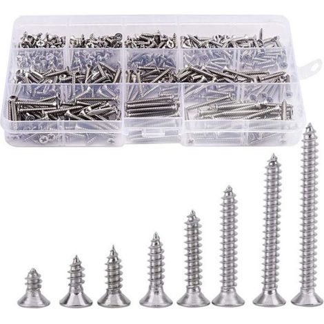 Vis autotaraudeuses - - M3 - Acier inox 304 - Tête fraisée - Lot 400