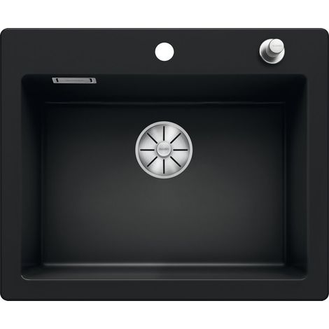 Blanco Palona 6 - Keramikspüle, 62x51 cm, mit Ablaufbedienung, Schwarz 524738 (1/5)