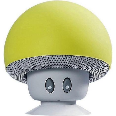 Mini-tragbare kabellose Bluetooth 4.1-Lautsprecher in Pilzform mit Mikrofon für Smartphones (fluoreszierend grün)