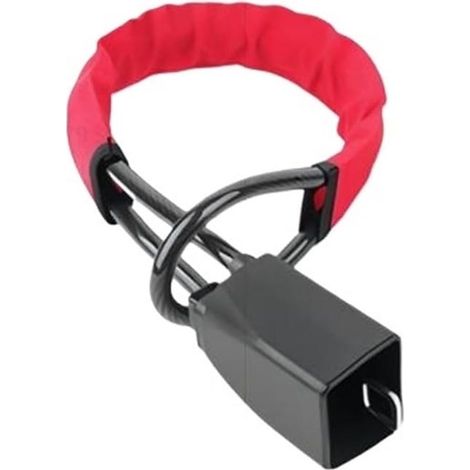 Antivol de volant de voiture – Pour la protection du véhicule – 2 clés, rouge (1/5)