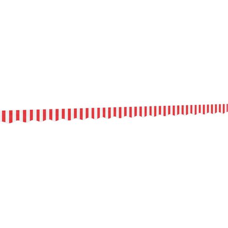 Replacement Fabric for Awning Valance Red and White Stripe 4.5 m vidaXL