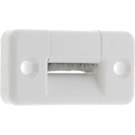 Guide sangle jusqu'à 23mm de volet roulant fente oblique avec joint brosse en PVC blanc à visser Enroulement Fixation Volet Fenêtre Store Finition (1/4)