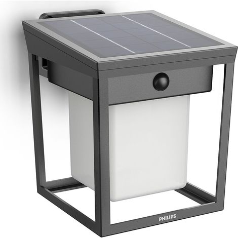 Philips LED Blaise 929004631501 Solar-Außenwandleuchte 1.5 W Warmweiß Anthrazit (1/5)