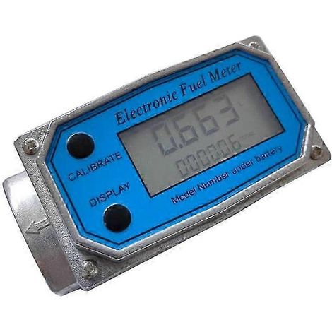 Débitmètre bleu 1 pouce - Débitmètre numérique en alliage d'aluminium pour carburant - Débitmètre à turbine et compteur numérique de qualité industrielle - Chengdu (1/5)