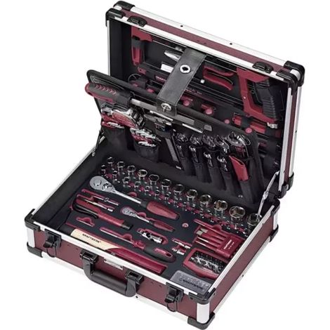 Kraftwerk – Coffret multi-outils 263 pièces – 14 embouts 1/4" et 1/2" – 9 clés à douilles 8-22 mm – Pince universelle et outils de précision (1/3)