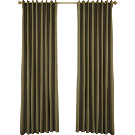 Verdunkelungsvorhänge für Schlafzimmer, Ösen-isolierende Raumvorhänge für Wohnzimmer, 2er-Set (53 x 63 Zoll) (1/5)