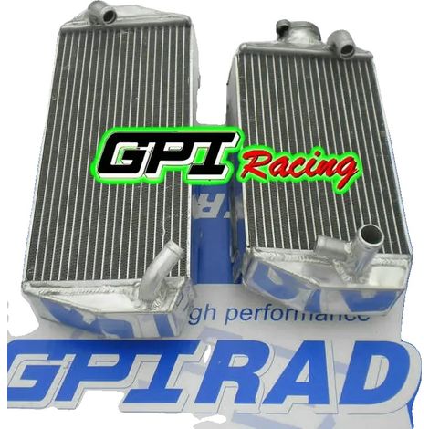 Motorradrennradiator, Hochleistungsaluminium, Maßgeschneidert für Motorräder, Entwickelt für Suzuki RMZ450 (2007), 40% höhere Kühlleistung, (1/5)