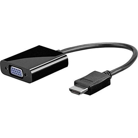 Adaptador conversor VGA hembra a HDMI macho con audio  Negro