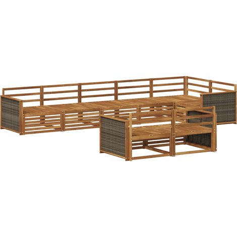 Outdoor Sofa Set 8 pcs Natural vidaXL (1/5)
