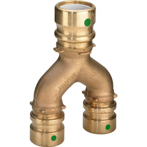 Viega Raccordo a Y Geopress, d1 32, d2 32, d3 40 bronzo rosso Modello 9650TW, 765774