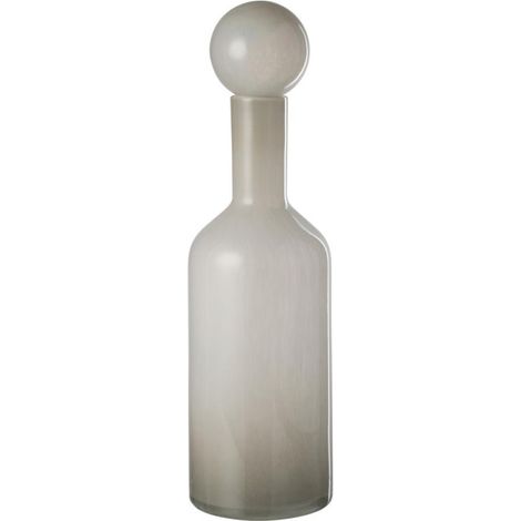 Vase Bouteille Bouchon en Verre "Doyle" 46cm Gris (1/5)