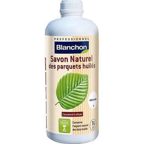 Blanchon – Savon naturel pour parquets huilés 1L – Nettoyage régulier – Surface couverte 500 m² – Formule d'origine végétale