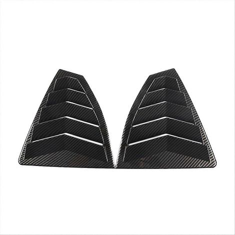 Pare-soleil aérateur pour vitre latérale arrière, déflecteur d'air en ABS, cache persienne noire, kit de 2, compatible berline et SUV, protection solaire et style sportif (1/5)