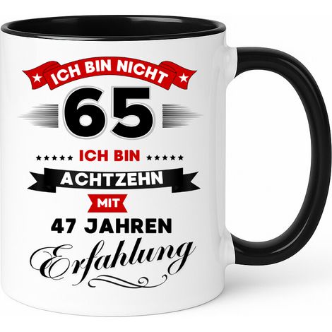 Taza divertida, un regalo para un 65 cumpleaños