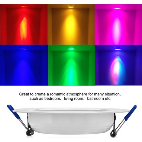 Lampe LED encastrable RGB 10W avec télécommande, projecteur de plafond dimmable, spot lumineux moderne, idéal pour salon et chambre, éclairage mural ou suspendu. (1/5)