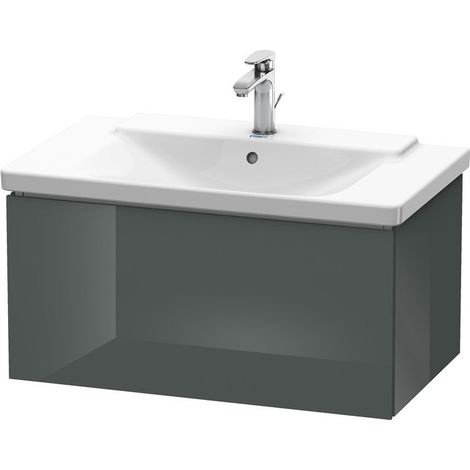 Meuble sous-vasque L-CUBE 820x481x405mm Gris Doloaveci brillant