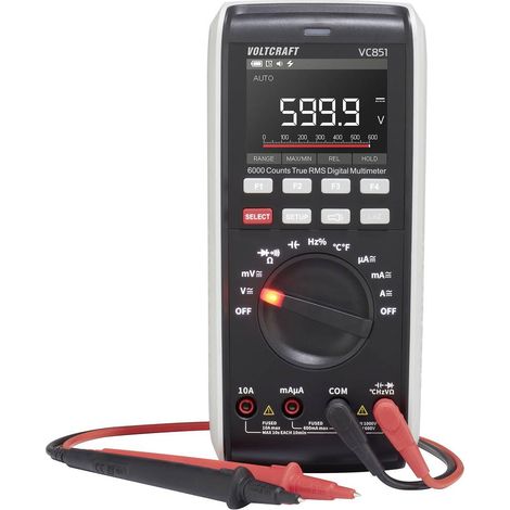 VOLTCRAFT VC851 Multimetro portatile digitale CAT III 1000 V, CAT IV 600 V Display (Counts): 6000 (1/5)