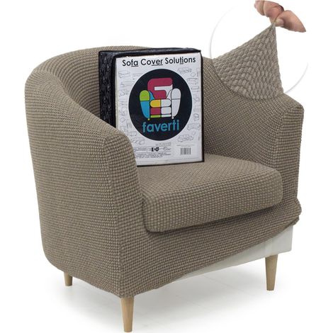 Housse de Fauteuil Club avec Housse de siège Housse Super élastique Compatible avec Les fauteuils TULLSTA et BAKLA Modèle NOVELE Lin Tissu Jacquard Toucher Coton (1/5)