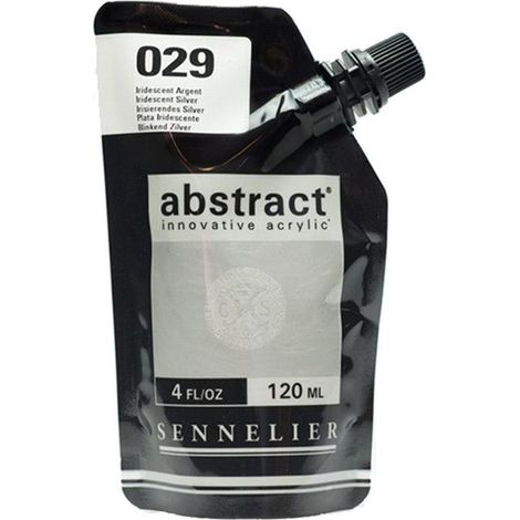 Peinture acrylique en sachet - Iridescent argent - 120ml - Sennelier (1/3)