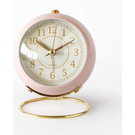 MINKUROW Sveglia Analogica Da 4 Pollici, Piccolo Orologio Da Scrivania Silenzioso, Sveglia Classica Retrò Senza Ticchettio, Luce Notturna, Nessun Rumore, Funzionamento A Batteria, Vetro Hd Per Arredam (1/5)