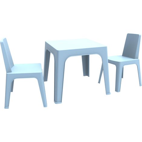 garbar JULIETA Set 2+1 Infantil Silla-Mesa Interior, Exterior Azul Cielo (1/5)
