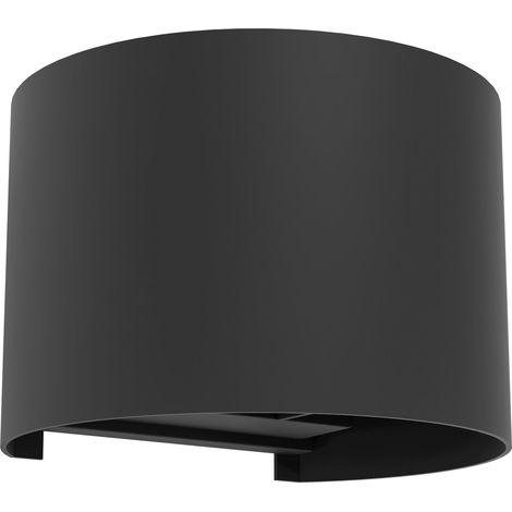 Applique Esterno Calpino 3 Alluminio Nero Trasparente 2 Luci Led 2,8W 840Lm Ip54