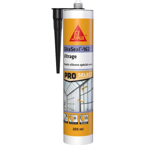 Elastischer Silikondichtstoff SIKA Sikaseal-162 Verglasung - Schwarz - 300ml