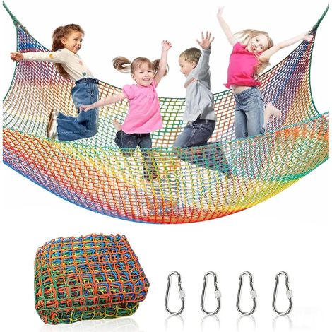 1×3m Filet Escalade pour Aire de Jeux, Double Couche Charge Lourde Filet d'escalade Enfants Adapté Au Filet de Protection Anti-Chute Extérieur, Aire de Jeux, Jardin Extérieur et Intérieur (1/5)