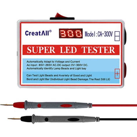 CA-300V Portable LED Lampe Perles Barre Lumineuse TV Rétroéclairage Testeur LED Bandes Perles Lampe Panneau Outil De Test Capacité Diode Test De Tension Avec Interrupteur (1/5)