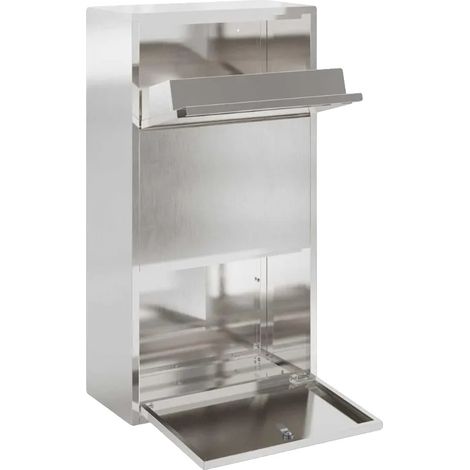Buzón para paquetes, resistente a la intemperie, almacenamiento seguro, color plata. (1/2)