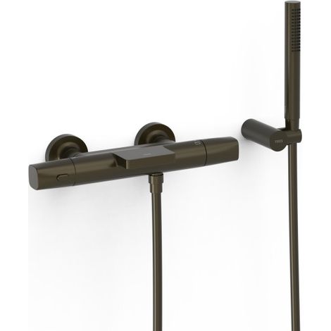 Robinet thermostatique mural pour baignoire et douche Noir bronze - TRES 19017499KMB