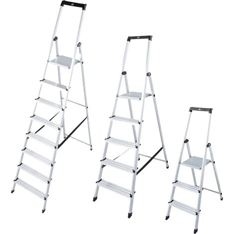 KRAUSE MONTO Stufen-StehLeiter Solidy 3 Sprossen (1/2)
