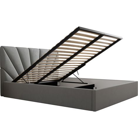 Letto con contenitore con base Ysee grigio 160x200