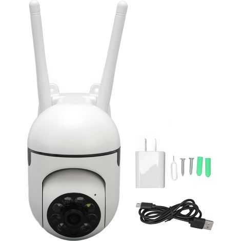 Caméra WiFi Intelligente Sans Fil 2.4/5GHz Full HD 1080P Vision Nocturne Détection de Mouvement Talkie Bidirectionnel Caméra de Sécurité 100-240V Prise US (1/5)