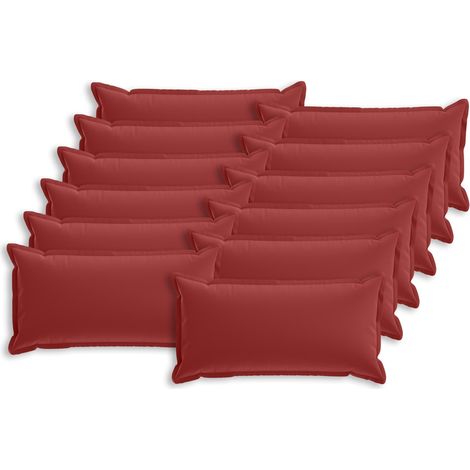 Kissenbezug 12 stk. HOUTEN Weinrot 40 x 80 cm Polyester vidaXL