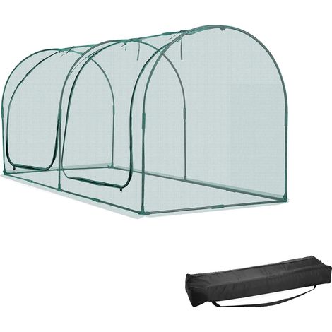 Jaula para cultivos resistente al viento y de fácil instalación, 98x49x49 pulgadas. (1/2)