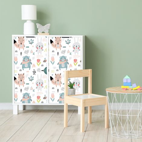 Sticker meuble pour enfant animaux des bois 40 x 60 cm (1/5)