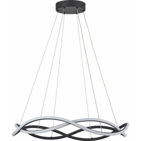 Suspension LED 24W CCT 3000-4000K Ø60 noire Amira Reality (1/5)