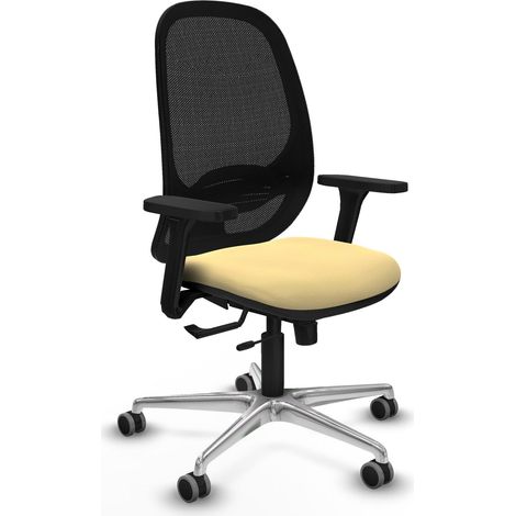 Silla de oficina piqueras y crespo Cilanco crema aluminio (1/2)